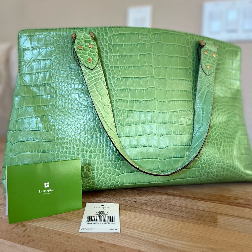 Kate Spade Geneva apple green purse